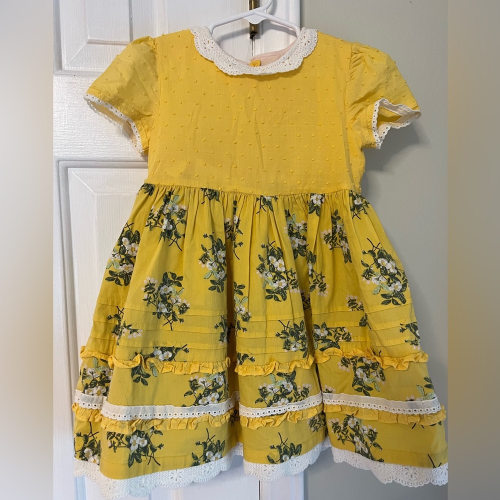 Matilda Jane Yellow Floral Kids Dress